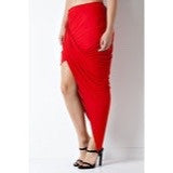 Queen, Red Hi-low side skirt - Dimesi Boutique