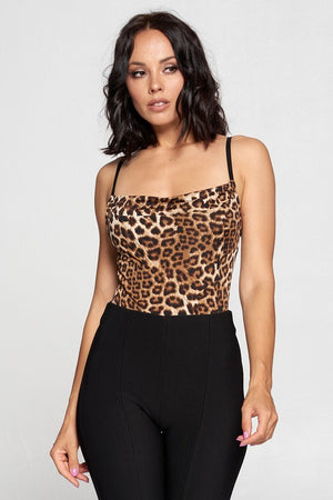 Sarah, Spaghetti strap leopard bodysuit