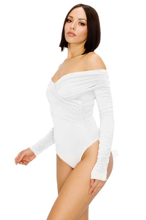 Kylie, Off shoulder cross wrap bodysuit