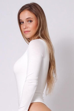 Long sleeve mock neck bodysuit - Dimesi Boutique