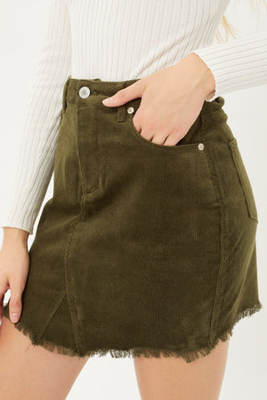 Carina, Classic corduroy mini skirt