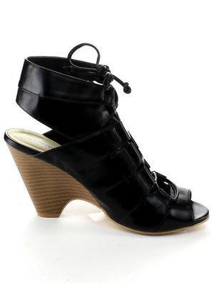 France, Open toe lace up heels