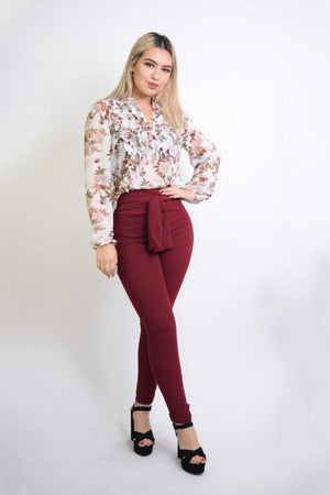 Long sleeve floral blouse - Dimesi Boutique