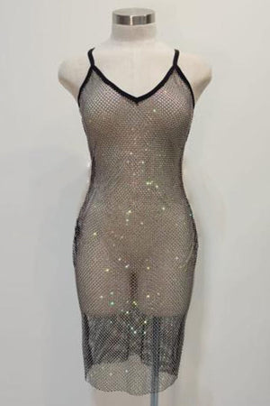 Britney, Fishnet dress with shine stones
