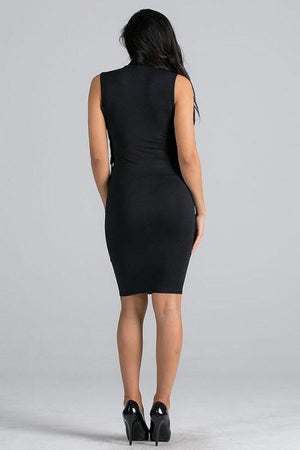 Marlene black dress open on the sides - Dimesi Boutique