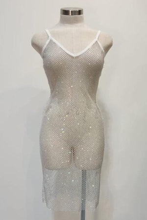 Britney, Fishnet dress with shine stones