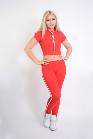 Bianca, Red Set With Hood - Dimesi Boutique