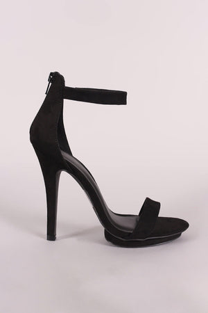 Ankle strap open toe heels - Dimesi Boutique