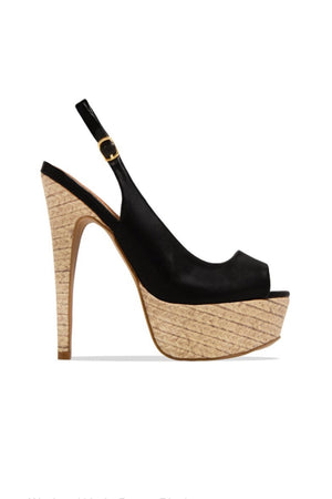 Confess, Platform open toe slingback heels - Dimesi Boutique