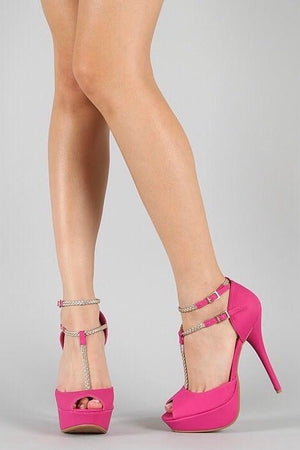 Covina, Platform ankle strap heels - Dimesi Boutique
