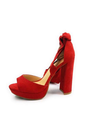 Carter, Open toe heels with ankle tie - Dimesi Boutique