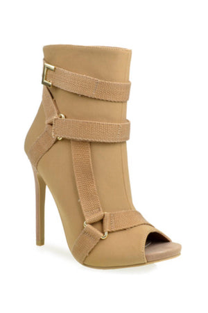 Open toe bootie heels - Dimesi Boutique