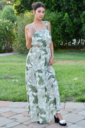 Sophia, Floral Print Maxi Dress - Dimesi Boutique