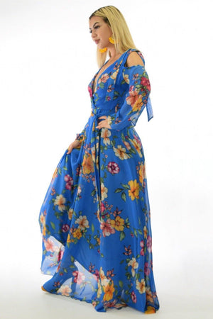 Angela, Floral print maxi dress