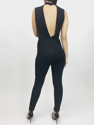 Carina, Black choker jumpsuit - Dimesi Boutique