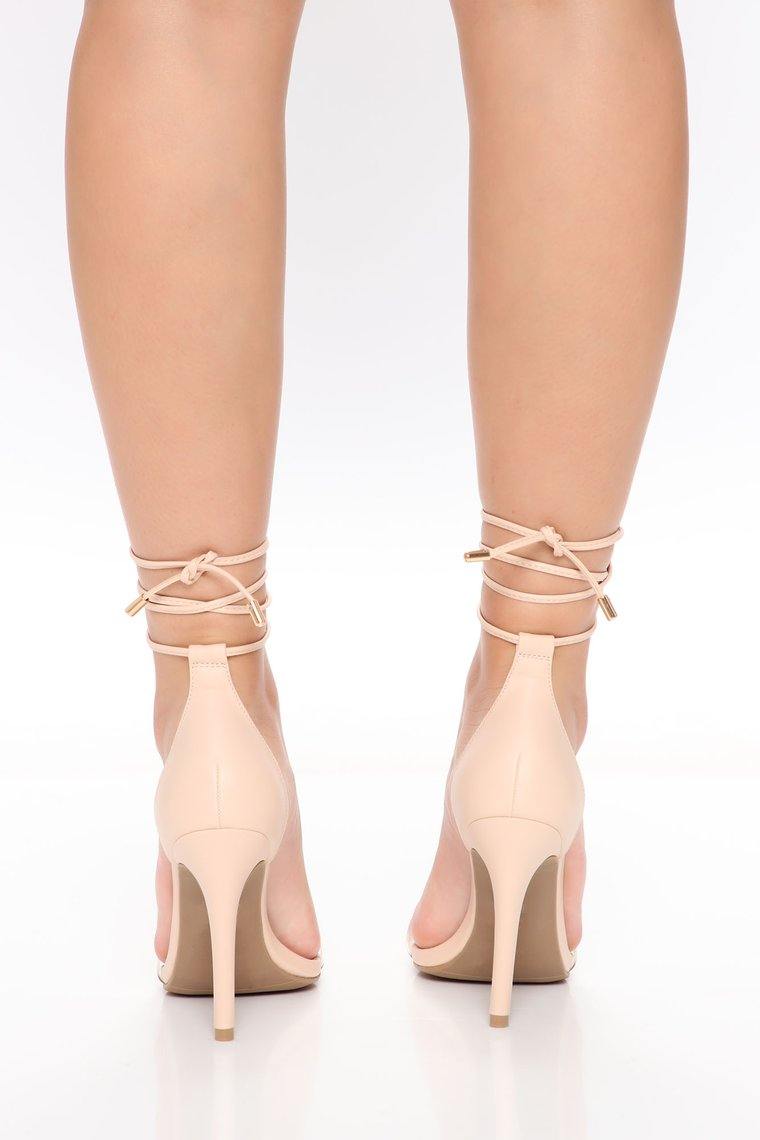 Tie on sale nude heels