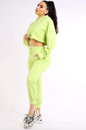 Kylie, Set with Crop Hoodie and jogger - Dimesi Boutique