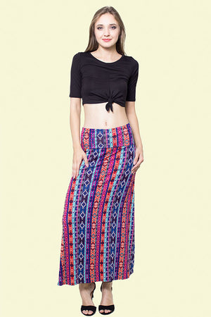 Mara, Multicolor maxi skirt - Dimesi Boutique