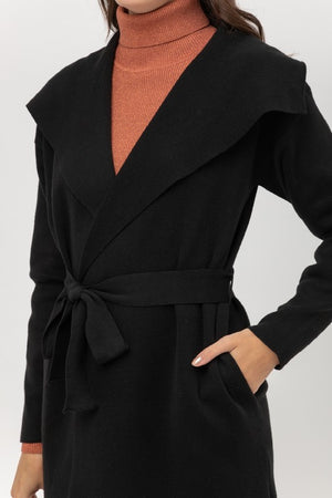 Evelyn, Light weight belted wrap cardigan