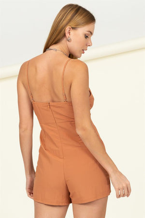 Zara, Twist front zip back cami romper