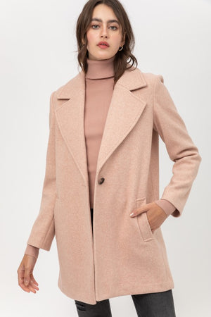 Sarai, Fleece Single Breasted Coat