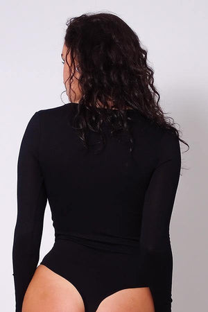 Long sleeve V neck bodysuit - Dimesi Boutique