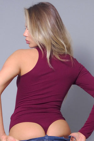 One sleeve turtleneck bodysuit - Dimesi Boutique