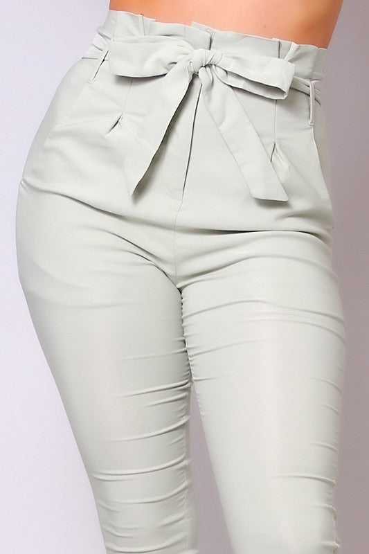 FITTED HIGH WAIST PANTS