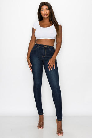 Amanda, High waist dark blue Jeans