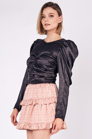 Miriam, Puff shoulder ruched front top