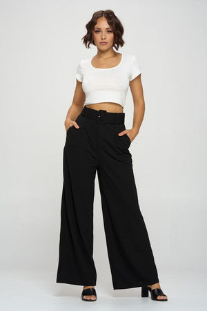 Taylor, High rise belted flare pants
