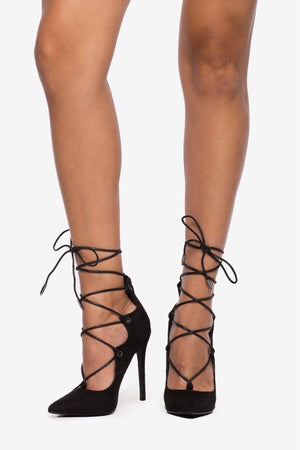 Brisa, Pointy heels with lace up - Dimesi Boutique