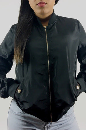 Jacky black bomber jacket - Dimesi Boutique
