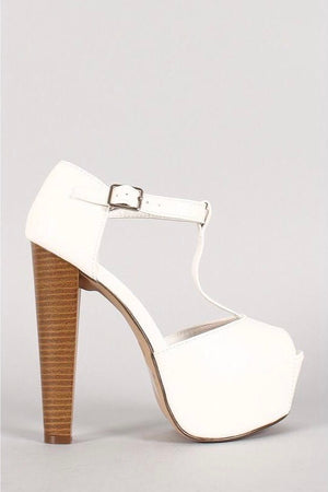 Brina, Open toe ankle strap platform heels - Dimesi Boutique