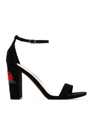 Morris, Black Chunky Heels with ankle strap - Dimesi Boutique