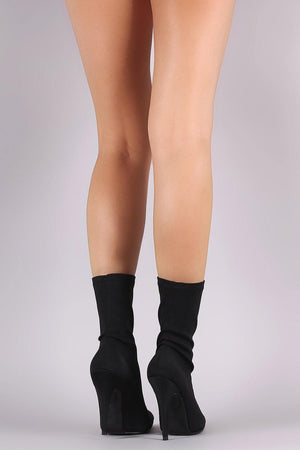Yuni elastane mid calf stiletto Boots - Dimesi Boutique