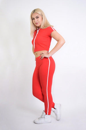 Bianca, Red Set With Hood - Dimesi Boutique
