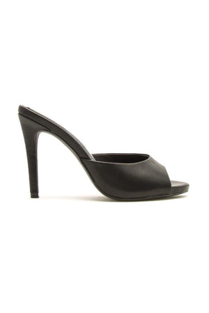 Open toe slide in mule heels - Dimesi Boutique