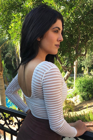 Daniela, striped bodysuit - Dimesi Boutique
