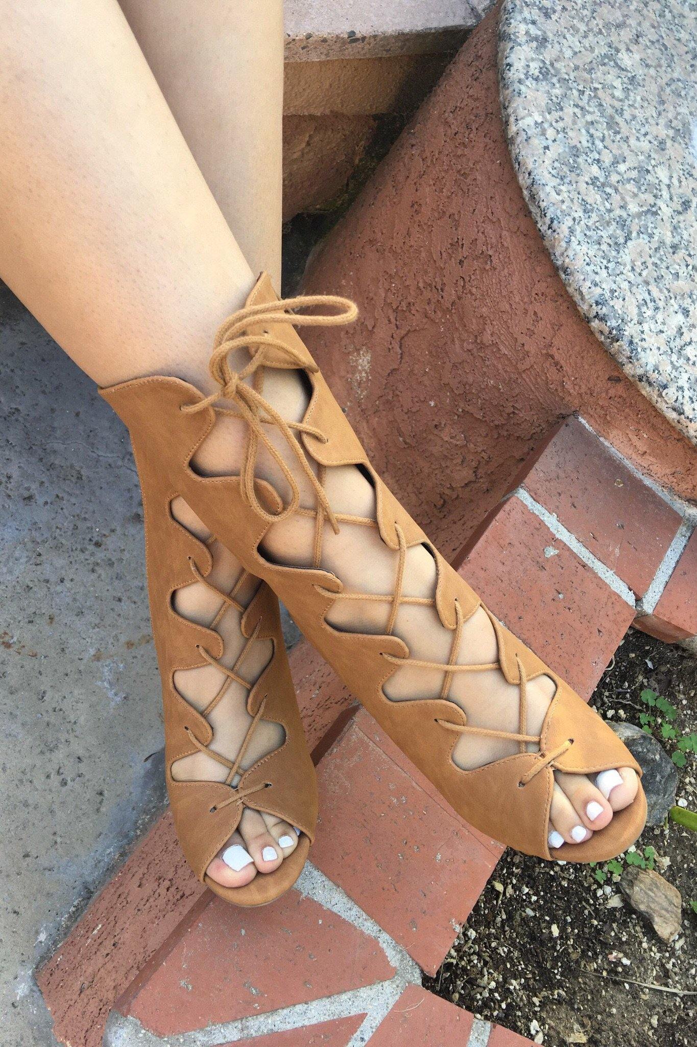 Tan gladiator outlet heels