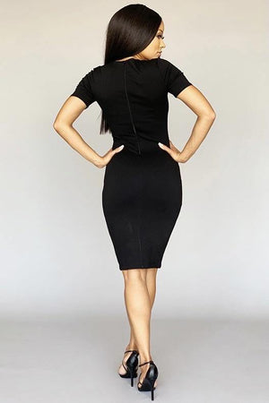 Short sleeve bodycon dress - Dimesi Boutique