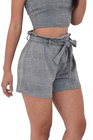 Denali, Plaid high rise shorts - Dimesi Boutique