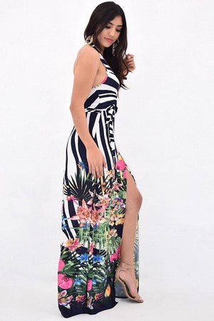 Tropical wrap dress - Dimesi Boutique