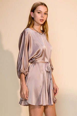 Carina, Long sleeve A-line dress