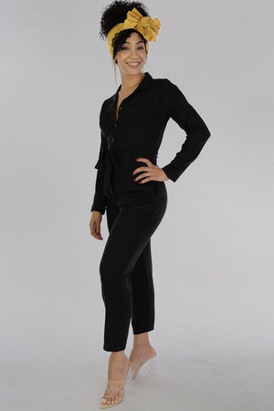 Brianna, Jumpsuit with belt attached and pockets