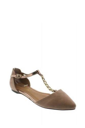 Mila, Pointed ankle strap Flats - Dimesi Boutique