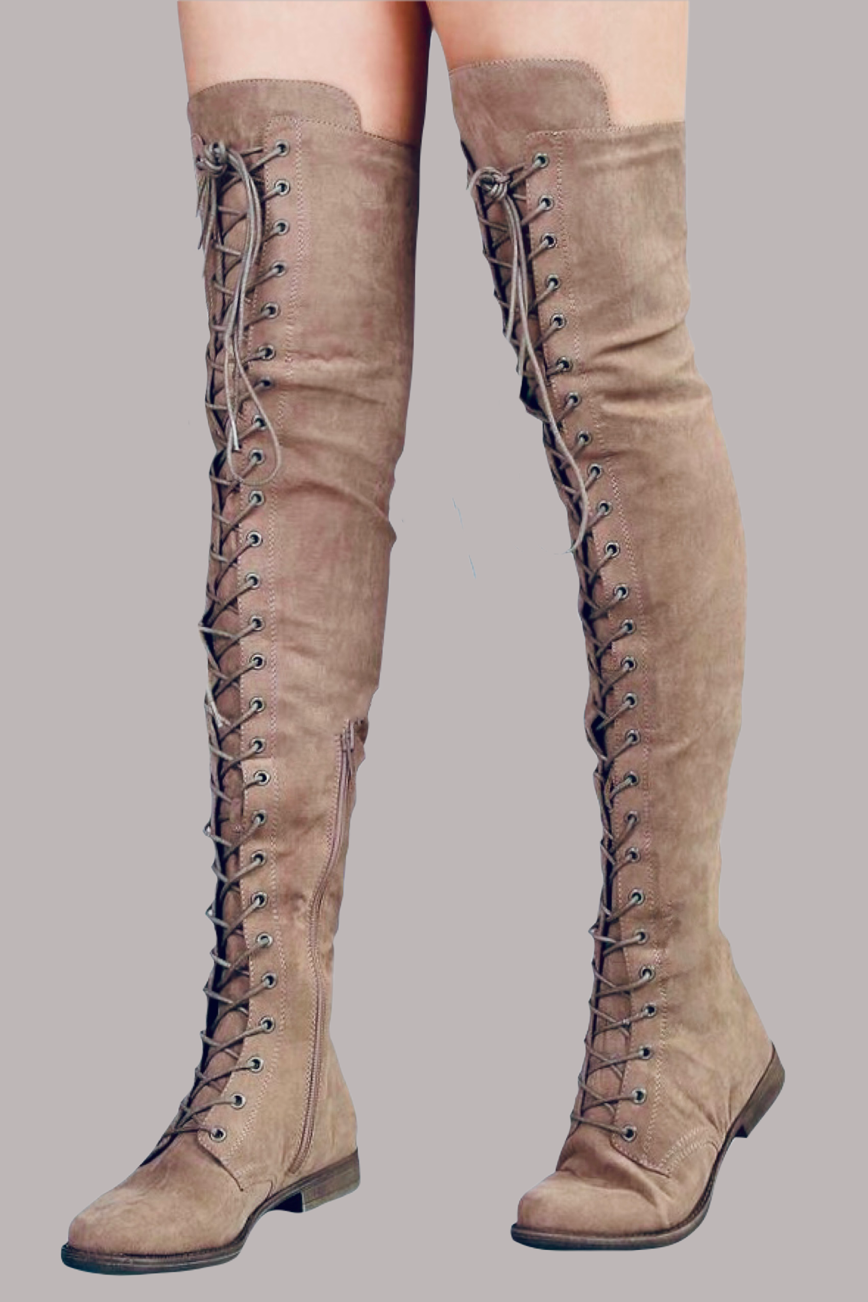 Thigh high 2025 tie boots
