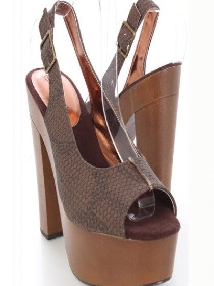Open toe platform chunky heels - Dimesi Boutique