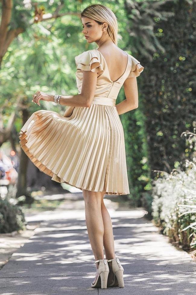 Chanel, Gold Pleated dress - Dimesi Boutique