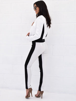 Shika, Black & White Pants - Dimesi Boutique